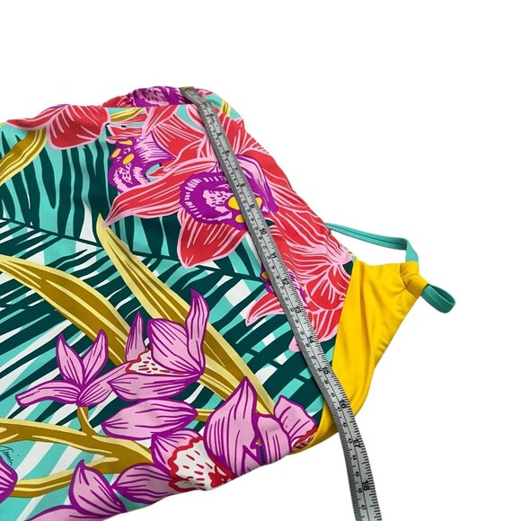 Trina Turk Plus Multicolor One Shoulder Asymmetric One‎ Piece Swimsuit 18W - Picture 8 of 10